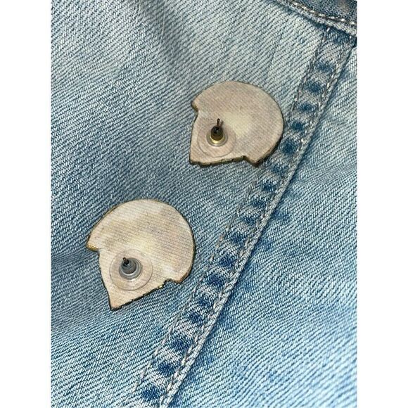 Vintage Art Deco Czech Crystal Abstract Earrings - Picture 6 of 12